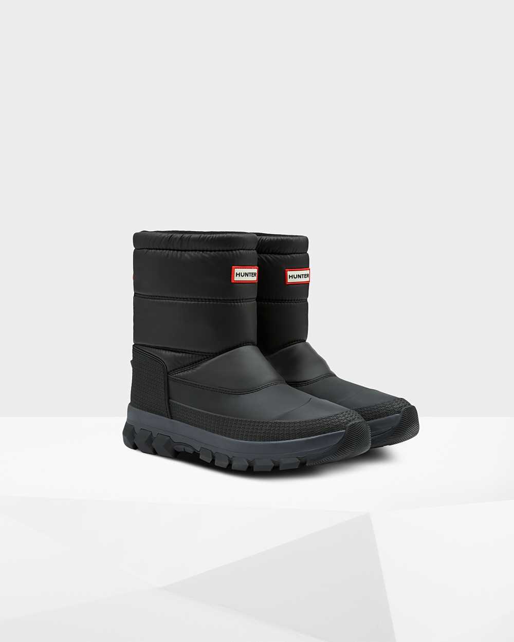 Hunter Original Insulated Short Men's Snow Boots NZ-94950D Black